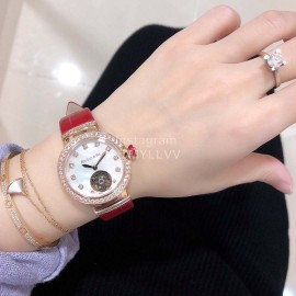 Bvlgari Lvcea Series Cowhide Strap Watch For Women