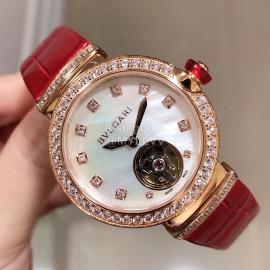 Bvlgari Lvcea Series Cowhide Strap Watch For Women