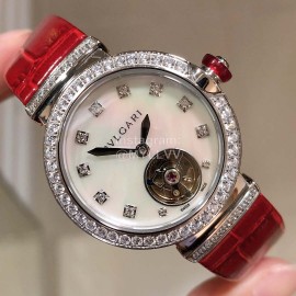 Bvlgari Lvcea Series Fashion Cowhide Strap Watch For Women