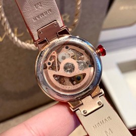 Bvlgari Letter Hollowed Out Design Diamond Mechanical Watch