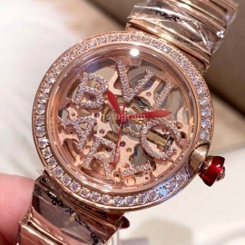 Bvlgari New Letter Hollowed Out Design Mechanical Watch For Women