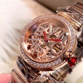 Bvlgari New Letter Hollowed Out Design Mechanical Watch For Women