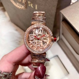 Bvlgari New Letter Hollowed Out Design Mechanical Watch For Women