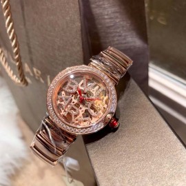 Bvlgari New Letter Hollowed Out Design Mechanical Watch For Women