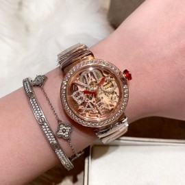 Bvlgari New Letter Hollowed Out Design Mechanical Watch For Women