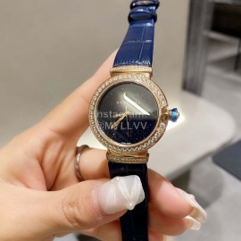 Bvlgari Aventurine 33mm Dial Leather Strap Watch For Women