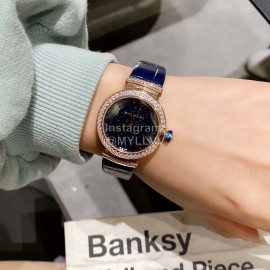 Bvlgari Aventurine 33mm Dial Leather Strap Watch For Women