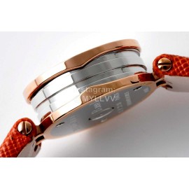 Bvlgari B.Zero 1 Cowhide Strap 23mm Dial Watch Orange