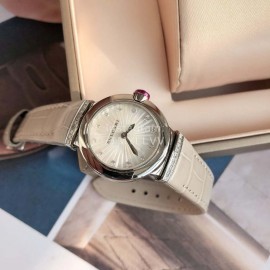 Bvlgari Fashion Leather Strap 28mm Dial Watch For Women