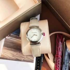 Bvlgari Fashion Leather Strap 28mm Dial Watch For Women