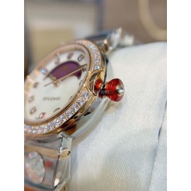 Bvlgari Blingbling Diamond 33mm Dial Lunar Watch Purple