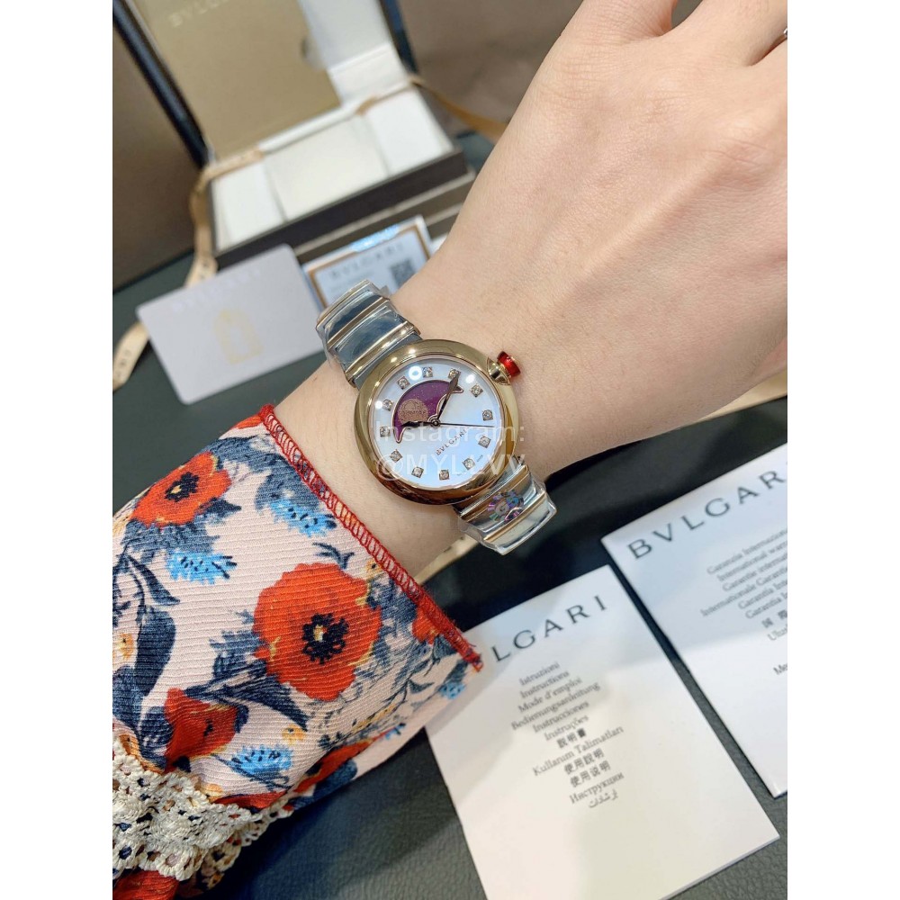 Bvlgari Fashion 33mm Dial Lunar Watch Purple