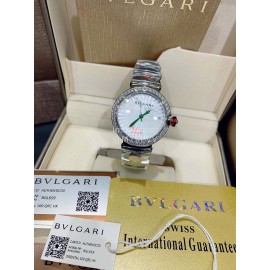 Bvlgari Calendar Steel Strap Diamond Watch 