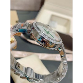 Bvlgari Calendar Steel Strap Diamond Watch 