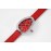 Bvlgari Serpenti Cowhide Strap Diamond Watch Red