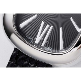 Bvlgari Serpenti Cowhide Strap Watch For Women Black