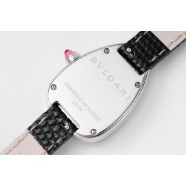 Bvlgari Serpenti Cowhide Strap Watch For Women Black
