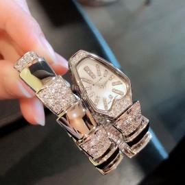 Bvlgari Serpenti Sapphire Glass Diamond Watch
