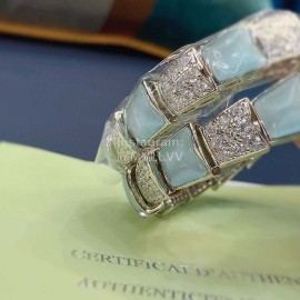 Bvlgari Serpenti Sapphire Glass Diamond Watch Blue