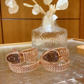 Bvlgari Serpentin Spig Series Fashion Gold Strap Diamond Watch