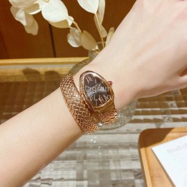 Bvlgari Serpentin Spig Series Fashion Gold Strap Diamond Watch