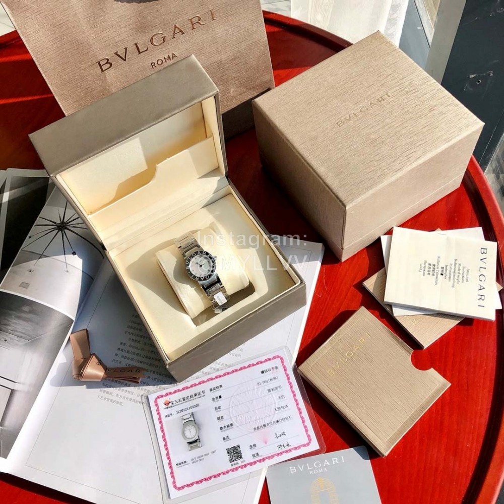 Bvlgari Fashion Binling Binling Steel Strap Diamond Watch