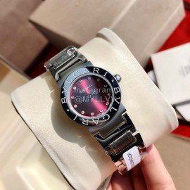 Bvlgari New Binling Binling Steel Strap Diamond Watch