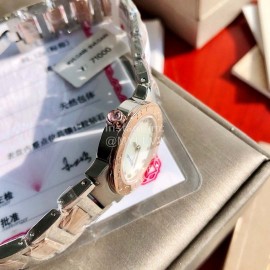 Bvlgari Fashion Steel Strap Diamond Watch