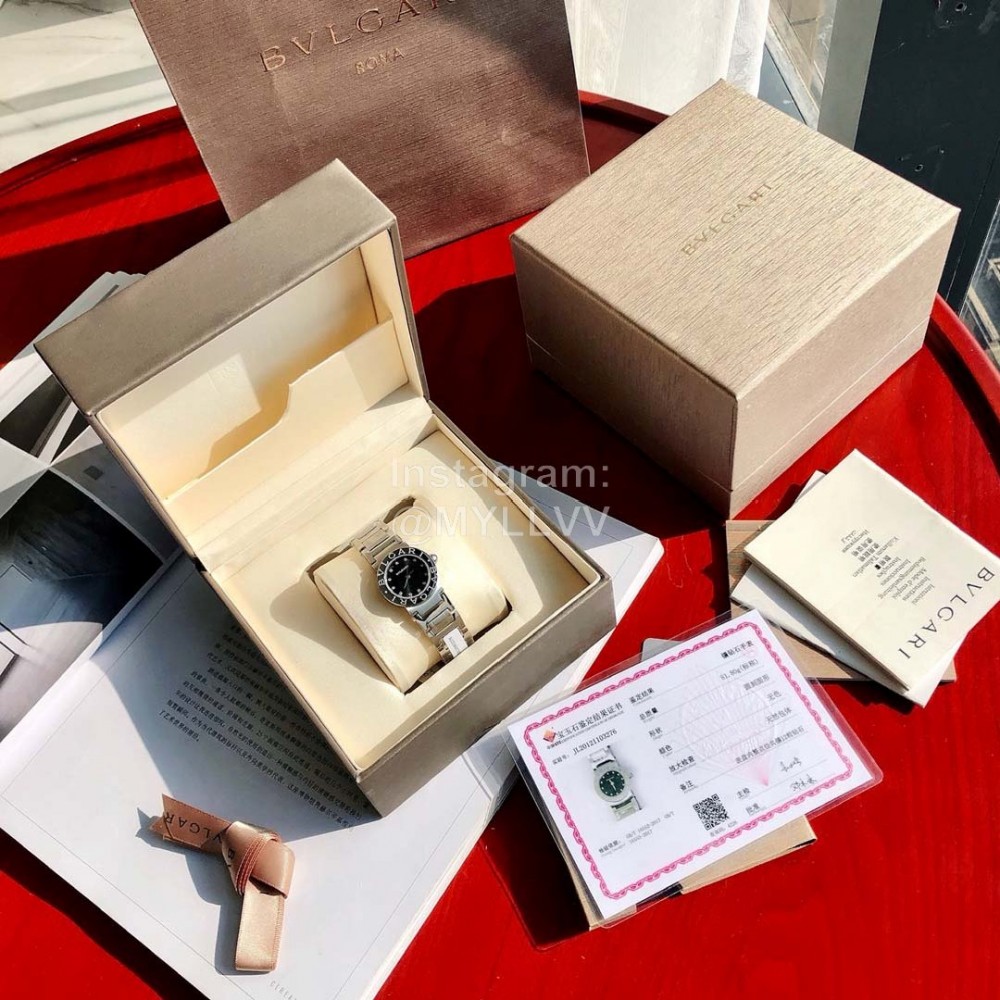 Bvlgari Binling Binling Diamond Steel Strap Watch