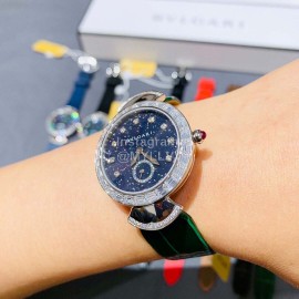 Bvlgari Blingbling Diamond Soft Strap Watch Green