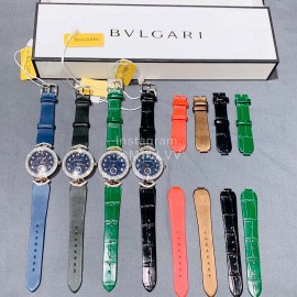 Bvlgari Blingbling Diamond Soft Strap Watch Green