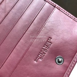 Bottega Veneta Fashion Woven Cowhide Long Zipper Wallet Purplish Red