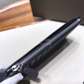 Bottega Veneta Fashion Woven Cowhide Long Zipper Wallet Black