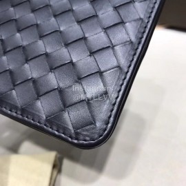 Bottega Veneta Fashion Woven Cowhide Long Zipper Wallet Black