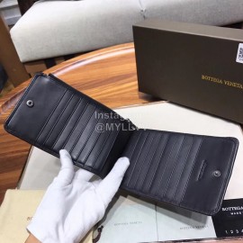 Bottega Veneta Fashion Woven Cowhide Long Zipper Wallet Black