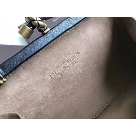 Bottega Veneta Sheepskin Woven Antique Hand Bag Black