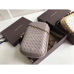 Bottega Veneta Sheepskin Woven Antique Hand Bag Gray