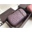 Bottega Veneta Sheepskin Woven Antique Hand Bag Purple