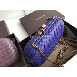 Bottega Veneta Sheepskin Woven Antique Hand Bag Blue