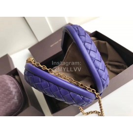 Bottega Veneta Sheepskin Woven Antique Hand Bag Blue