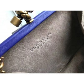 Bottega Veneta Sheepskin Woven Antique Hand Bag Blue