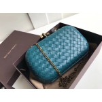 Bottega Veneta Sheepskin Woven Antique Hand Bag Green