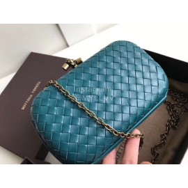 Bottega Veneta Sheepskin Woven Antique Hand Bag Green