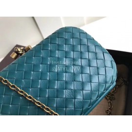 Bottega Veneta Sheepskin Woven Antique Hand Bag Green