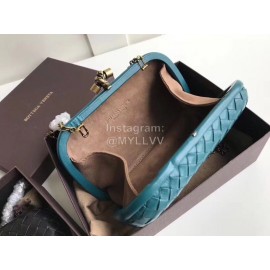 Bottega Veneta Sheepskin Woven Antique Hand Bag Green