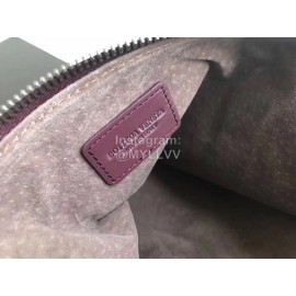 Bottega Veneta Soft Leather Woven Zipper Handbag Purple 301204