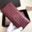 Bottega Veneta Classic Long Folding Cowhide Wallet Purplish Red