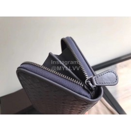 Bottega Veneta Classic Long Soft Leather Zipper Wallet Gray 114076