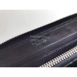 Bottega Veneta Classic Long Soft Leather Zipper Wallet Black 114076