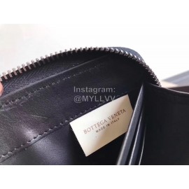 Bottega Veneta Classic Long Soft Leather Zipper Wallet Black 114076